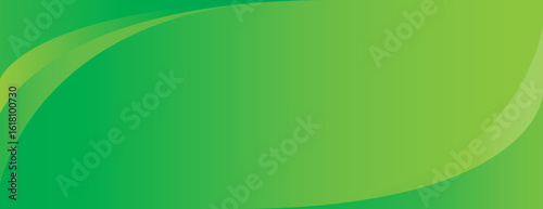 Abstract green background with smooth curves. The background features vibrant green shades and a sleek, flowing texture. Minimal abstract gradient curve vector background