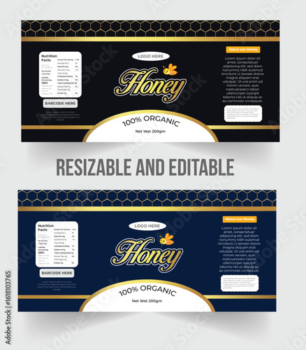 Honey label design jar packaging design gold honey label creative label honey honey label design template	
