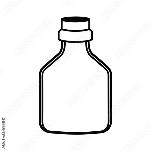 empty bottle isolated on white