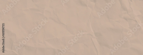 Beige crumpled paper background with a textured, wrinkled style. The beige background adds a rustic, natural feel. Paper texture background vector. Beige background.