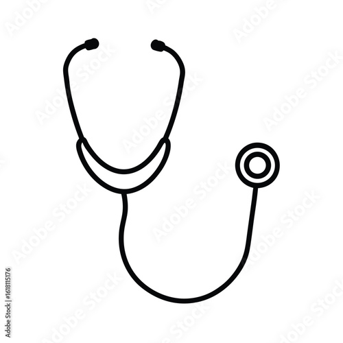 stethoscope isolated on white