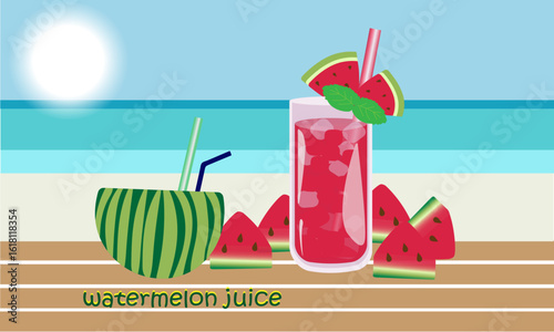 WATERMELON JUICE BEACH SUN