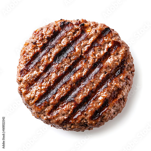 Grilled Beef Patty with Char Marks