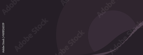 Dark purple background with smooth, flowing curves. The background is minimalist with a purple color scheme and subtle texture. Wave background vector. Dark background.