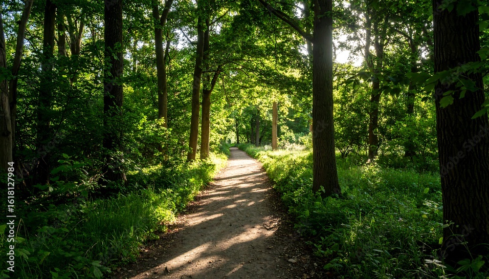 Fototapeta premium Sunlit forest path (1)