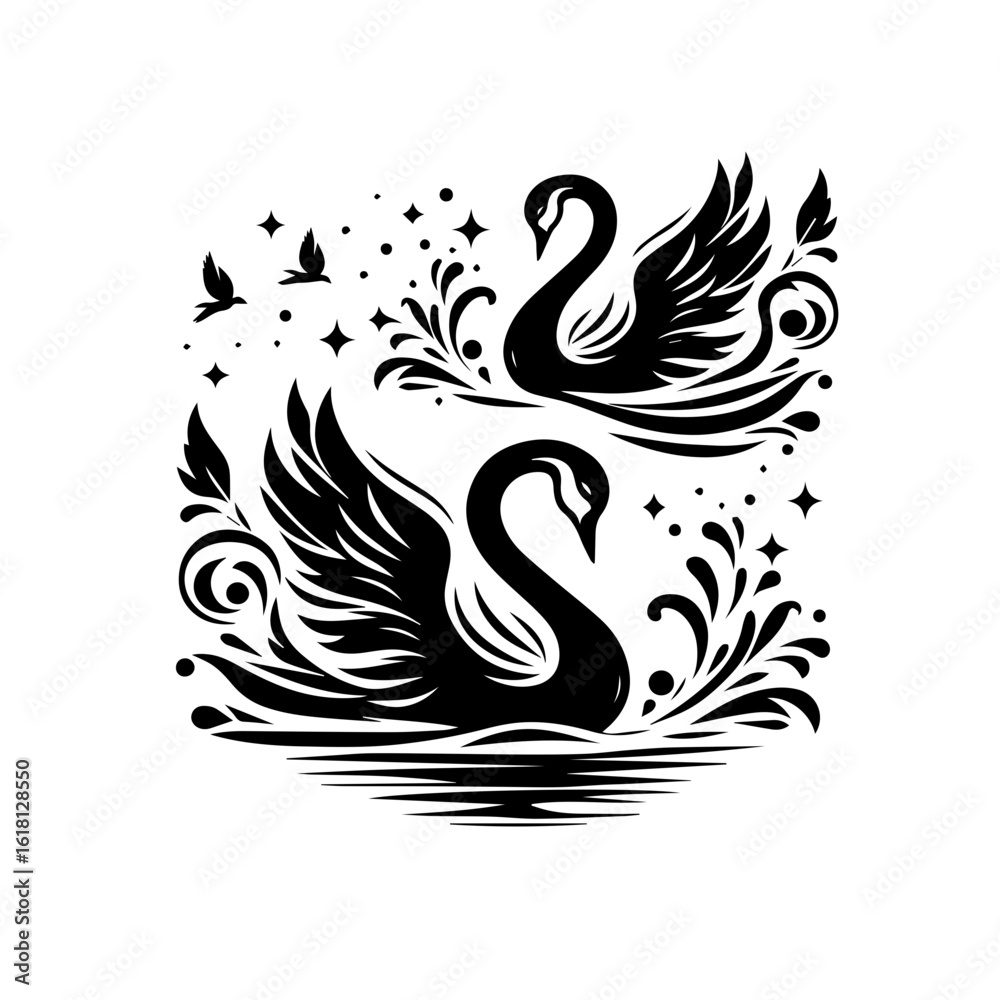 Fototapeta premium black and white tattoo