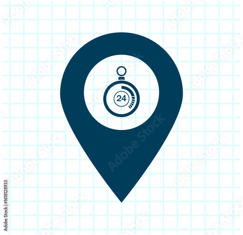Vector illustration on a checkered background.