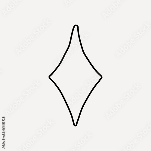 Minimalist starburst line art vector