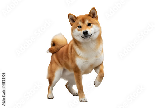 Wallpaper Mural A shiba inu dog stands on a black background. Torontodigital.ca