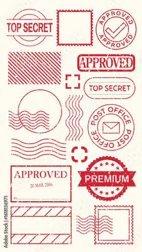 Set of vintage label designs. Vintage labels in various shapes: circles, stars, hexagons. Perfect for vintage-themed projects and label designs. Black blank stamps, vector set.