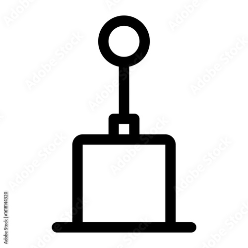 Sim racing gear shifter icon. Gear stick icon. sim racing gearbox. Outline style. 48x48 px