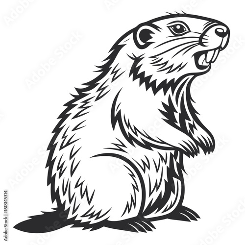 vector illustration of a cartoon dog