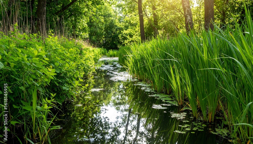 Obraz premium Tranquil forest stream