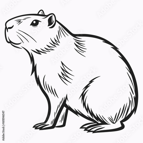 vector illustration of a white bear