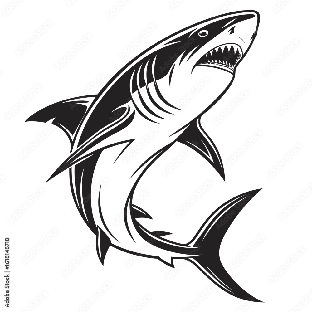 Obraz premium shark vector illustration
