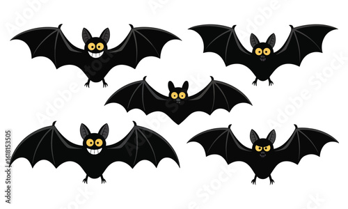 Collection of Cartoon Halloween Bats