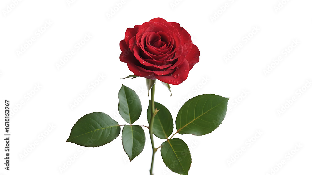 Fototapeta premium Red rose isolated on white background