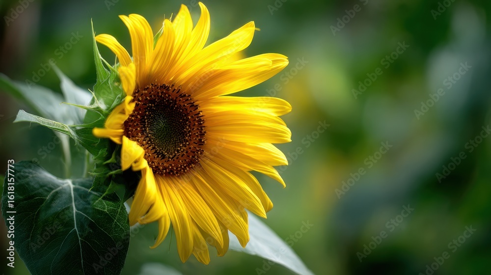 Fototapeta premium A Close-up of a bright sunflower