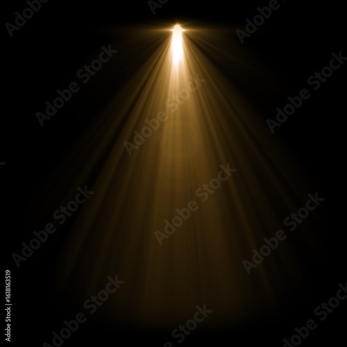 Yellow natural lens flare effect