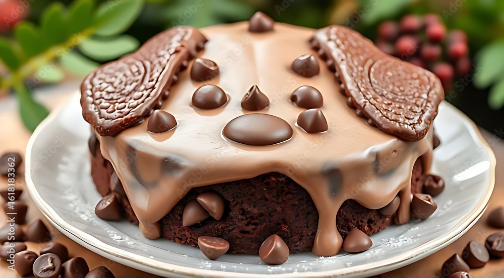 Fototapeta premium christmas chocolate cake