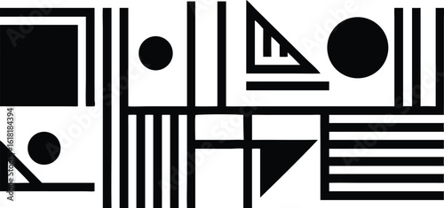 black and white vector illustration