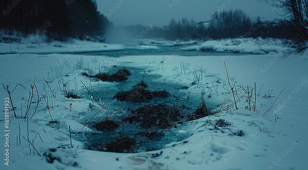 snow covered trees in winter