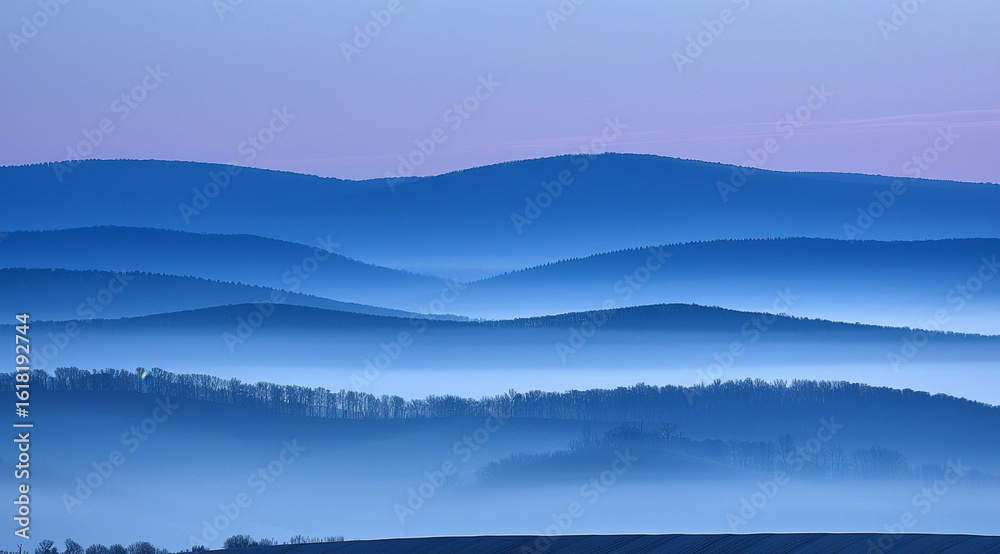 Fototapeta premium mountain landscape with fog