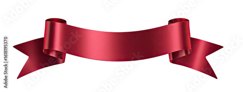 Red ribbon banner with star accents
