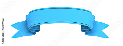 Light blue ribbon banner