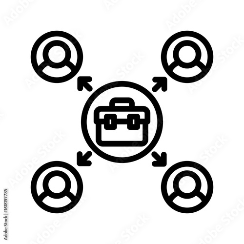 Outsourcing icon