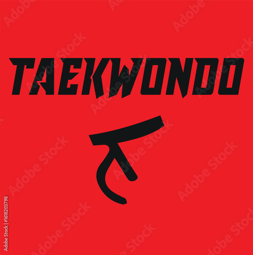 Taekwondo vector background, banner, poster. One continuous line art drawing illustration of taekwondo spor