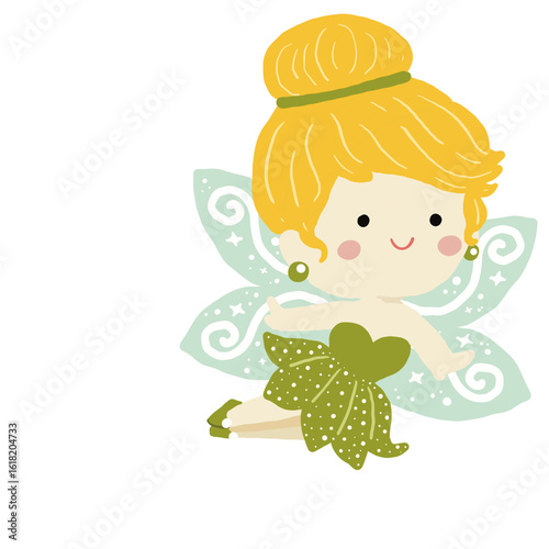 Foto Cute little princess illustration elements -  Tinkerbell fairy objects