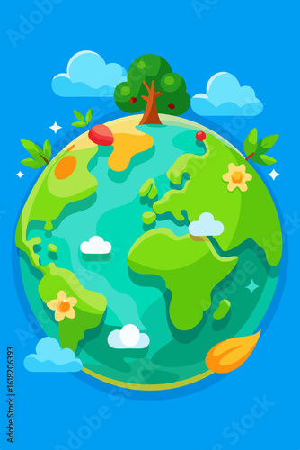 planet earth in the sky