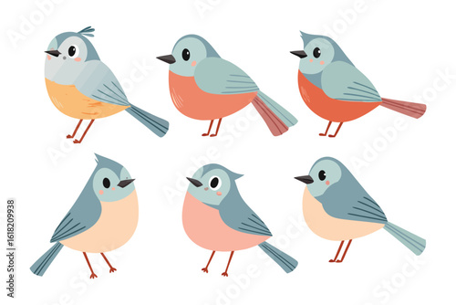 A Collection of Little Birds: A colorful group of tiny birds, each with its own unique personality, comes together in a lively and lighthearted scene. The charming illustrations evoke feelings of joy.