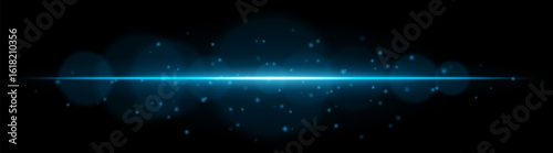 Particle light. Radiant beam with dynamic glow and flying dots. Creates atmosphere of speed, shine, motion, or high-tech visual signal.