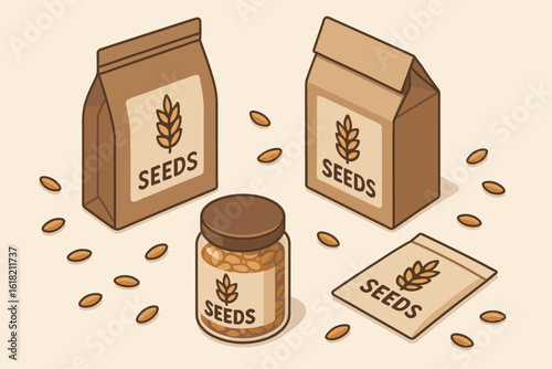 Packaging Icons Set. Box, Bag and Container Vector Collection