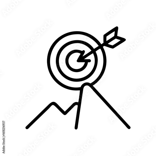 Fitness and health goal icon transparent background
