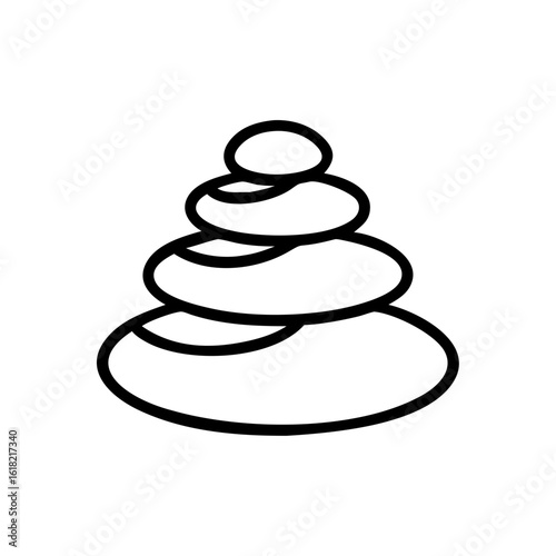 Fitness and health zen stone icon transparent background