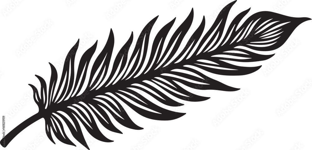 Obraz premium Elegant Feather Silhouette Bundle