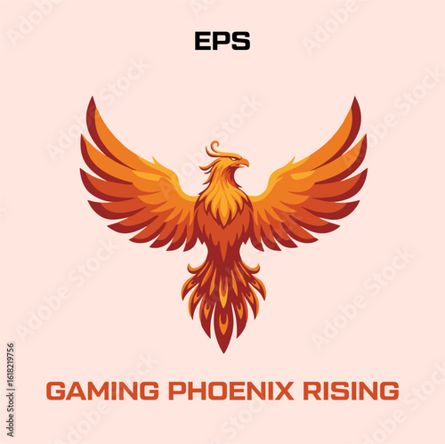  Gaming Phoenix Rising – Firebird eSports Mascot Logo