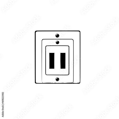 light switch on a white background
