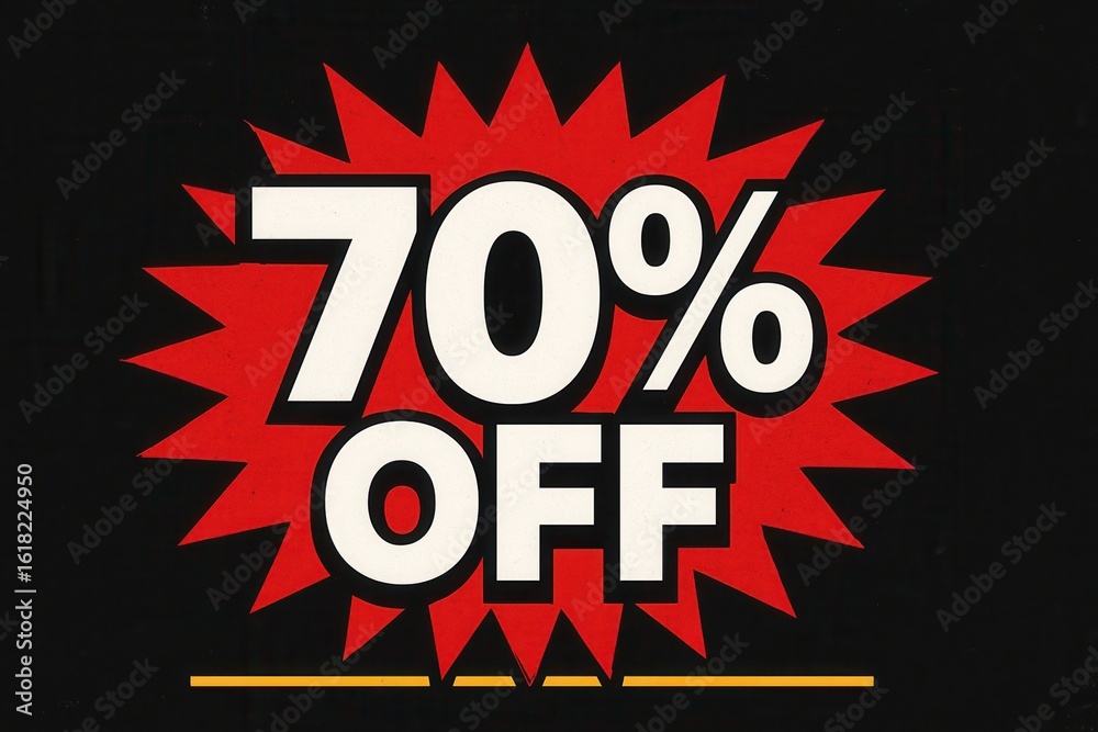 Fototapeta premium Bold promotional graphic displaying 