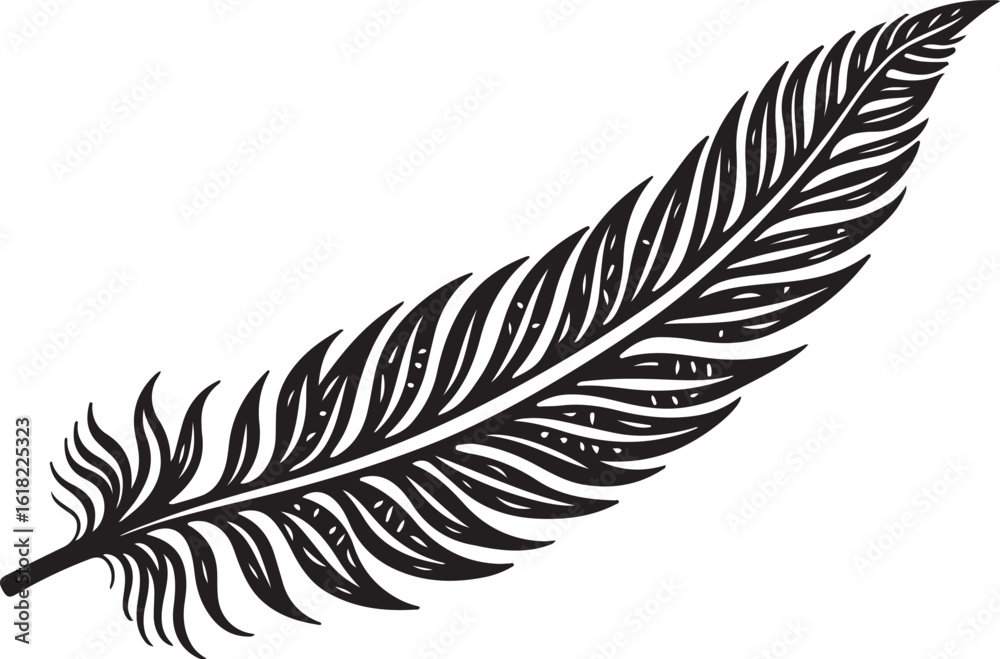 Obraz premium Elegant Feather Silhouette Bundle 