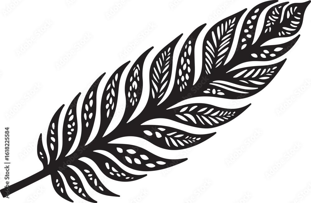 Obraz premium Elegant Feather Silhouette Bundle