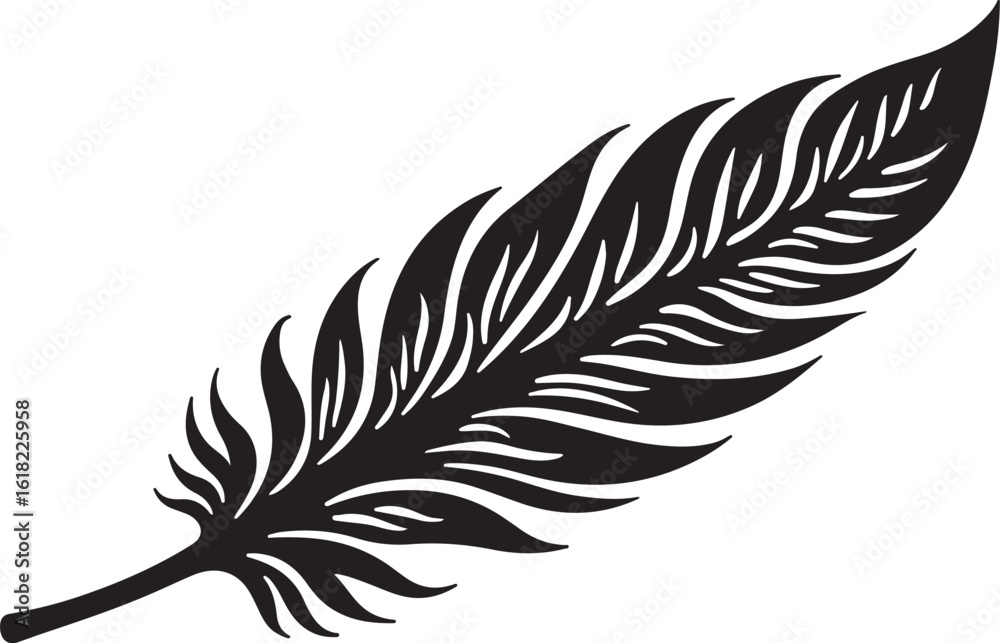 Obraz premium Elegant Feather Silhouette Bundle 