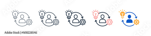 Initiative different style icons set vector illustration. 