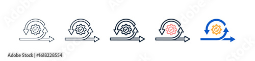 Agile different style icons set vector illustration. 