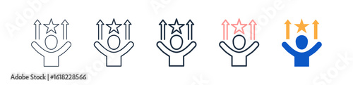 Motivation different style icons set vector illustration. 