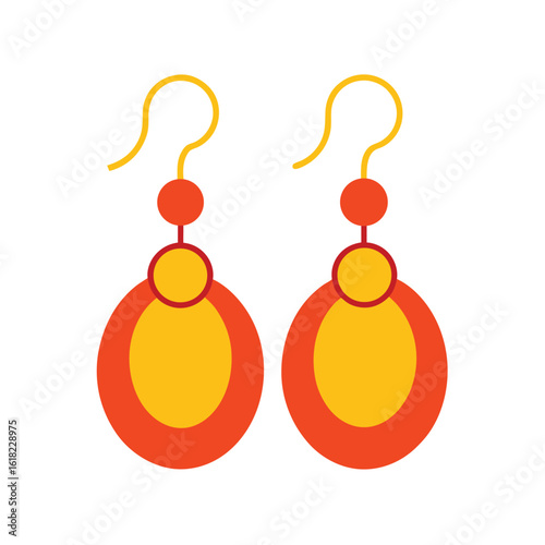 earrings vector illustration