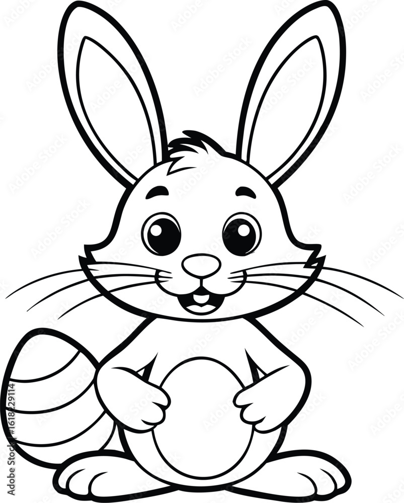 Obraz premium Easter bunny silhouette, rabbit vector art, bunny clip illustration, spring animal graphic, holiday icon design